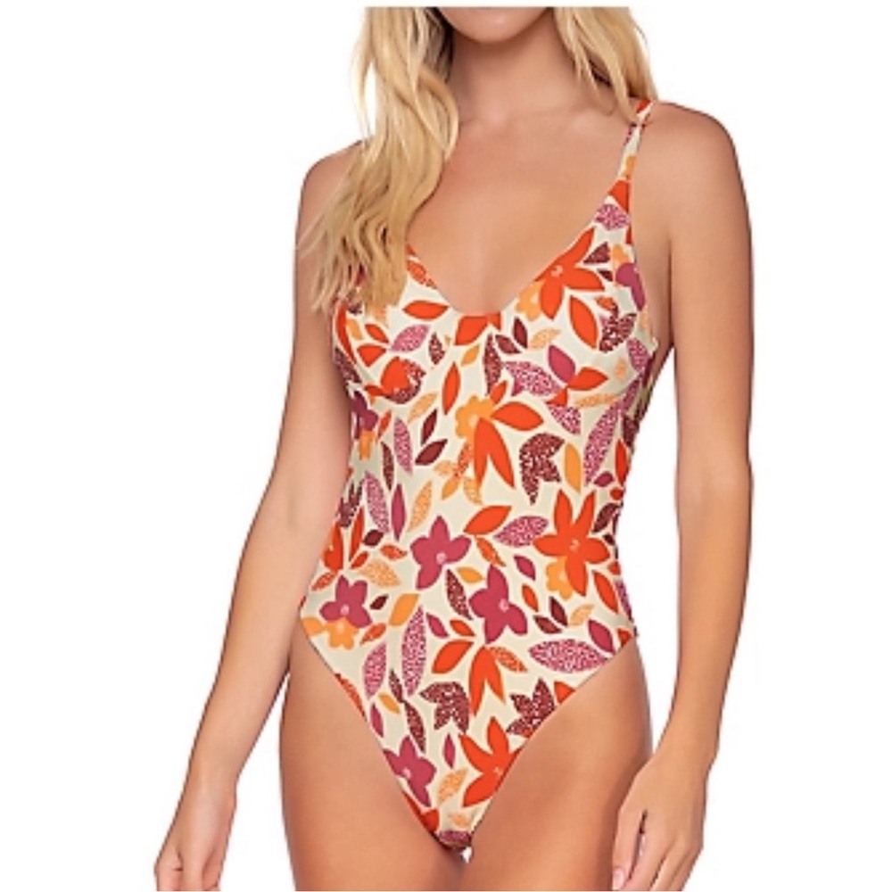 Swim Systems womens flower petals one piece padded underwire swimsuit